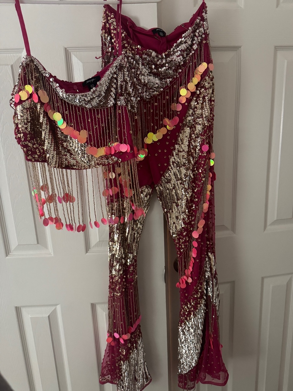 Nasty Gal Pink Sequin Set